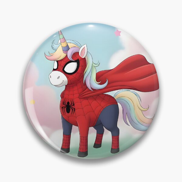 Item preview, Rainbow Superhero Unicorn – Spider-Inspired Fantasy Art designed and sold by NCLaserDesigns.