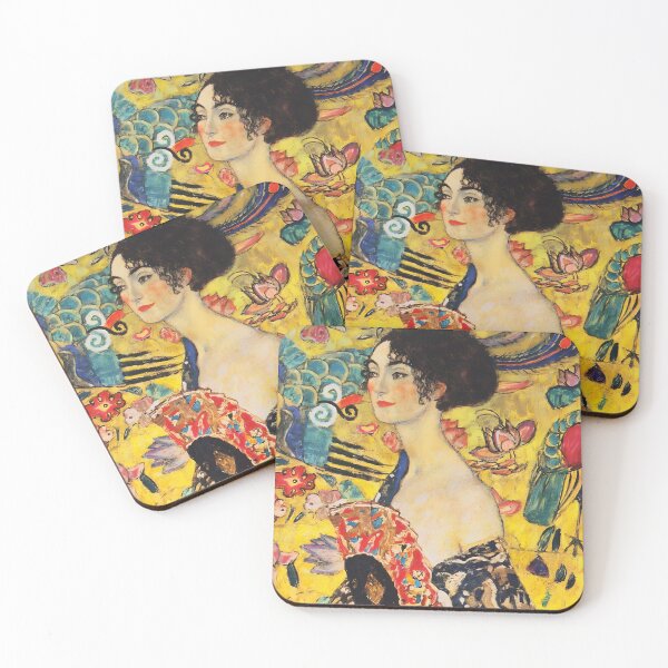 Item preview, ady with a Fan – Gustav Klimt’s Final Masterpiece (Card Format) 2:3 ratio designed and sold by EmeraldeaArt.