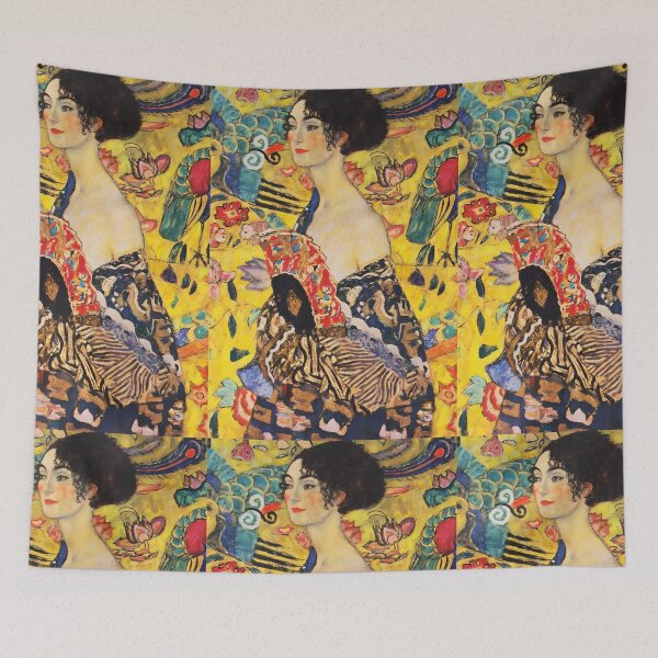 Item preview, ady with a Fan – Gustav Klimt’s Final Masterpiece (Card Format) 2:3 ratio designed and sold by EmeraldeaArt.