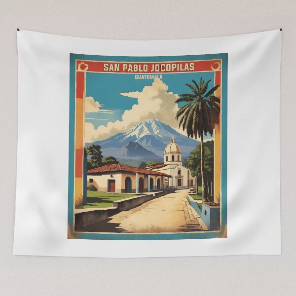 Item preview, San Pablo Jocopilas Guatemala Vintage Poster Tourism  designed and sold by TravelersGems.