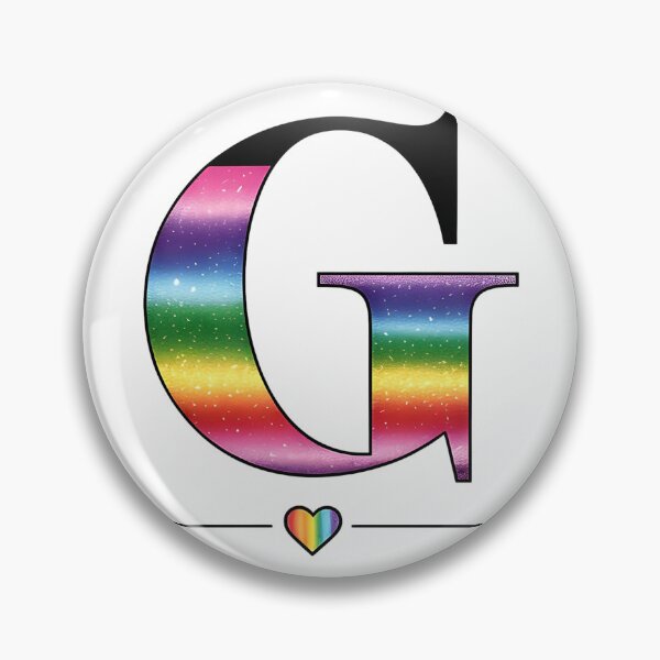 Item preview, Pride Rainbow G Letter with Heart, Guncle designed and sold by Bliss Find And Design.
