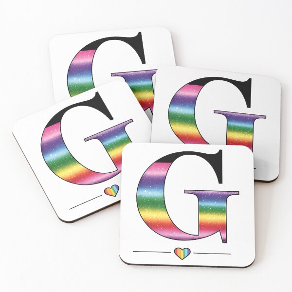 Item preview, Pride Rainbow G Letter with Heart, Guncle designed and sold by Bliss Find And Design.