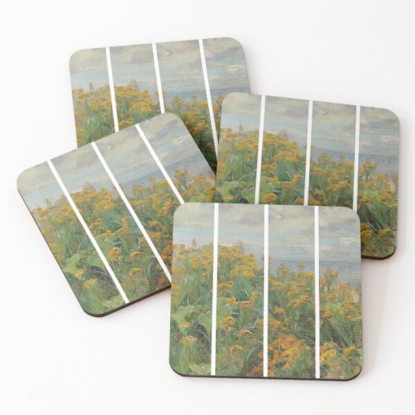 Item preview, Coastal Vintage Flower Field Beach Seascape Art Print - Staats designed and sold by Linden Grove.