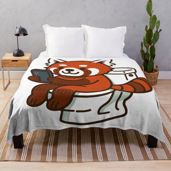 Item preview, Red Panda on the Loo Checking Phone designed and sold by Owcomm.