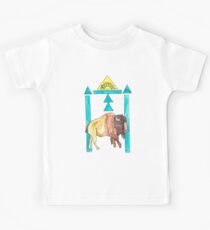 Buffalo Tribal Design Kids Tee