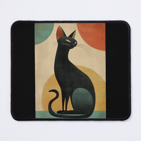 Item preview, Retro Black Cat 1950s Style Vintage Cat Design Retro Cat designed and sold by ICdesigner.