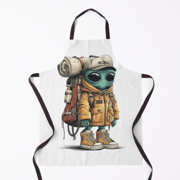 Item preview, Little Green Alien in Adventure Outfit designed and sold by CreativeLarysa.