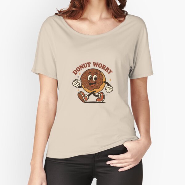 Item preview, Donut Worry: Diseño de personaje de dona de dibujos animados retro designed and sold by HoopeStylee.