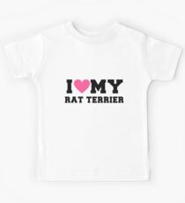 I Love My Rat Terrier Dog Breeds Gift Kids Tee