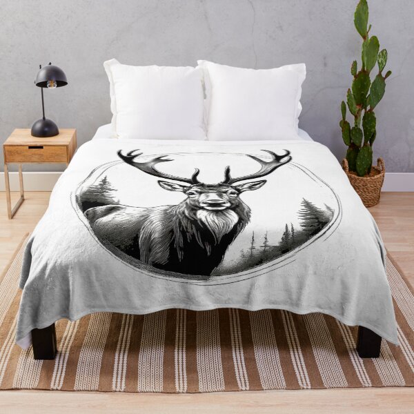 Item preview, Image B&W of a Reindeer. designed and sold by Giulivo Store Graphic.
