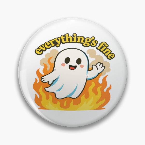 Item preview, Everythings fine ghost designed and sold by YourFavBuddy.