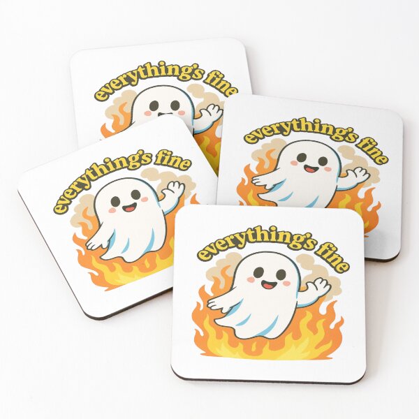 Item preview, Everythings fine ghost designed and sold by YourFavBuddy.