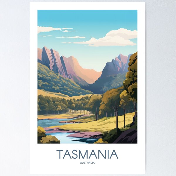 Item preview, TASMANIA TRAVEL ART designed and sold by MarkedArtPrints.