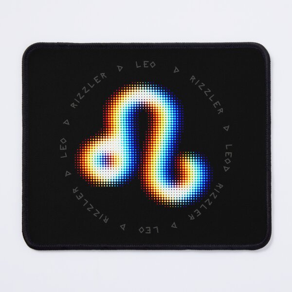 Item preview, Leo Glitch – Radiant Halftone Zodiac Symbol in Neon Fire designed and sold by H Jonas.