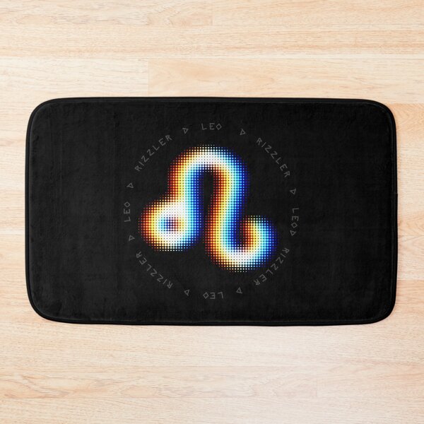 Item preview, Leo Glitch – Radiant Halftone Zodiac Symbol in Neon Fire designed and sold by H Jonas.