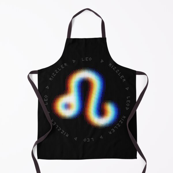 Item preview, Leo Glitch – Radiant Halftone Zodiac Symbol in Neon Fire designed and sold by H Jonas.