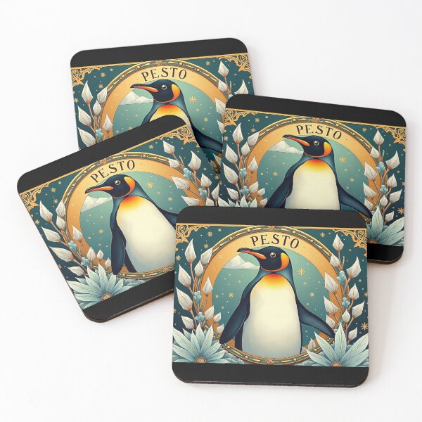 Item preview, Pesto Penguin Art Nouveau Ornate Design designed and sold by amazingman60.