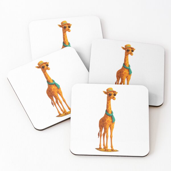 Item preview, Cool Giraffe with Summer Vibes – 3D Illustration designed and sold by NeonCore.