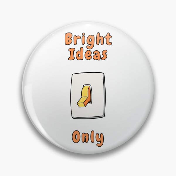 Item preview, Bright Ideas Only, Yellow Switch, Orange, Funny, Quotes, Electrical  designed and sold by AASparksDesigns.