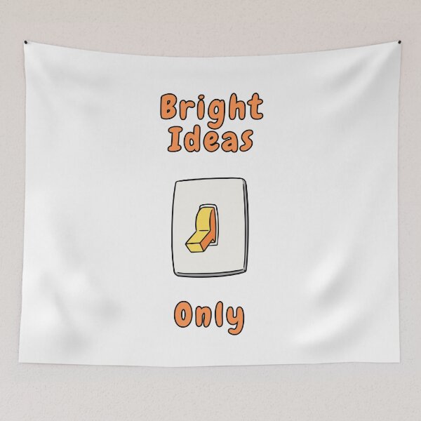 Item preview, Bright Ideas Only, Yellow Switch, Orange, Funny, Quotes, Electrical  designed and sold by AASparksDesigns.
