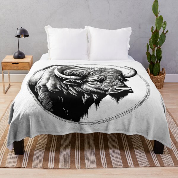 Item preview, Image B&W of a Buffalo. designed and sold by Giulivo Store Graphic.