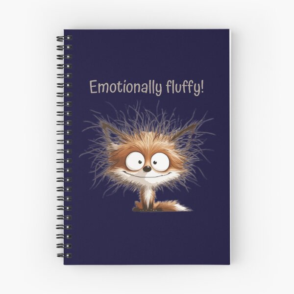Item preview, Cartoon cute fluffy fox with a quote- EMOTIONALLY FLUFFY! designed and sold by Gadget80.