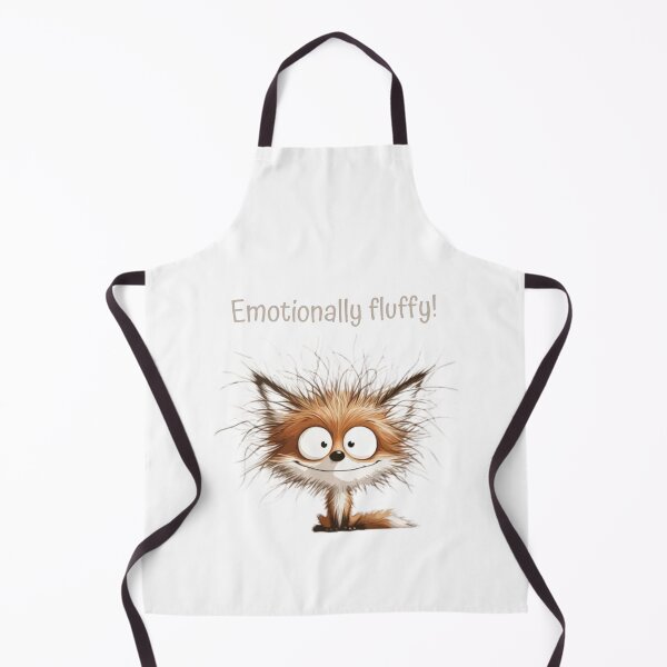 Item preview, Cartoon cute fluffy fox with a quote- EMOTIONALLY FLUFFY! designed and sold by Gadget80.