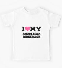 I Love My Rhodesian Ridgeback Dog Breeds Gift Kids Tee