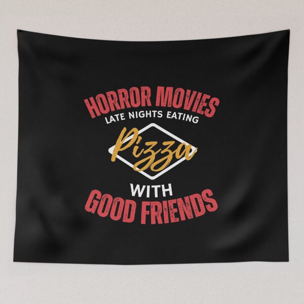 Item preview, Horror movies late night eating pizza with good friends designed and sold by BritishDelights.