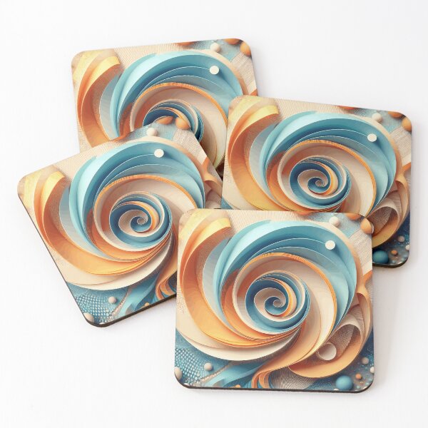 Item preview, Colorful Abstract Fibonacci Art 40 designed and sold by Vicky Brago-Mitchell®.