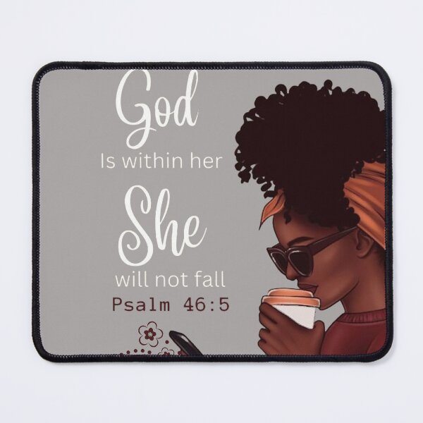Item preview, God Is Within Her – Psalm 46:5 | Melanin Faith Art designed and sold by The Melanic.
