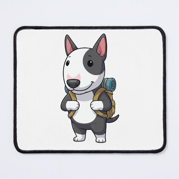 Item preview, Adventurous Bull Terrier Hiker with Backpack - Cute Dog designed and sold by Fikuall.