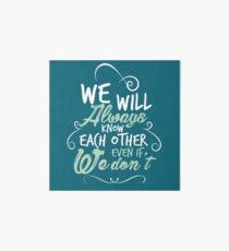 Tilly quote - green Art Board