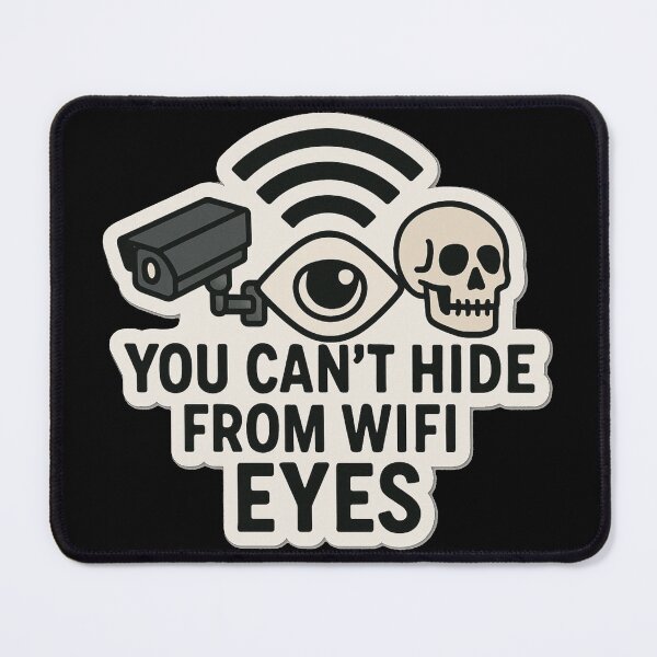 Item preview, You Can’t Hide from WiFi Eyes - Funny Surveillance Tech Sticker designed and sold by lganme.