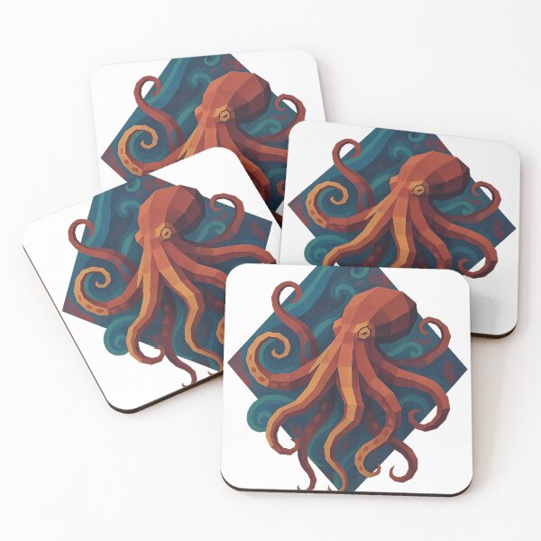 Item preview, Cool Octopus - Low Polygon Style designed and sold by LowPolyHub.