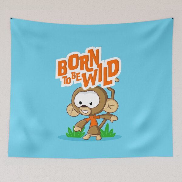 Item preview, Born to Be Wild – Cute Jungle Monkey Kids Design designed and sold by Sore Creations.
