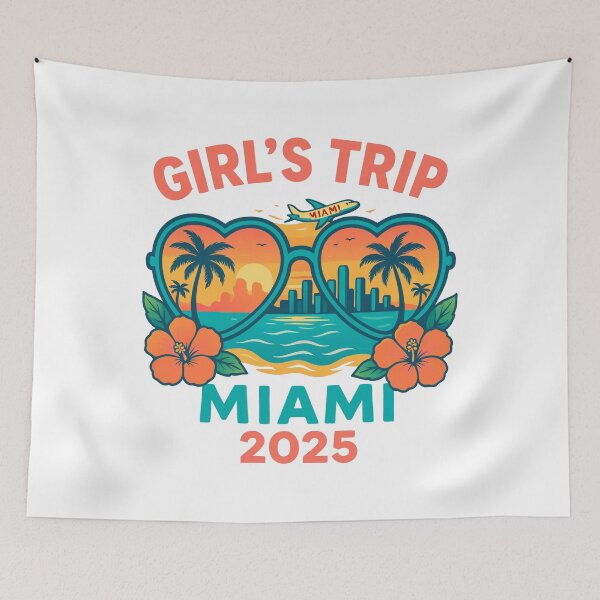 Item preview, Girl's Trip Miami 2025 – Beach Vibes and Fun Times designed and sold by ahayacine.