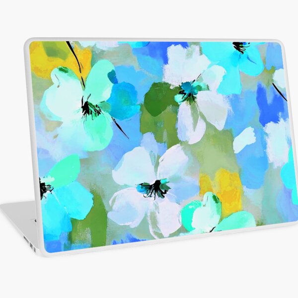 Item preview, Impressionnisme floral abstrait bleu chic, turquoise et crème designed and sold by DEC02.