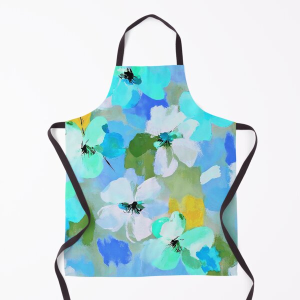 Item preview, Chic Blue, Aqua And Cream Impressionism Floral Abstract designed and sold by DEC02.