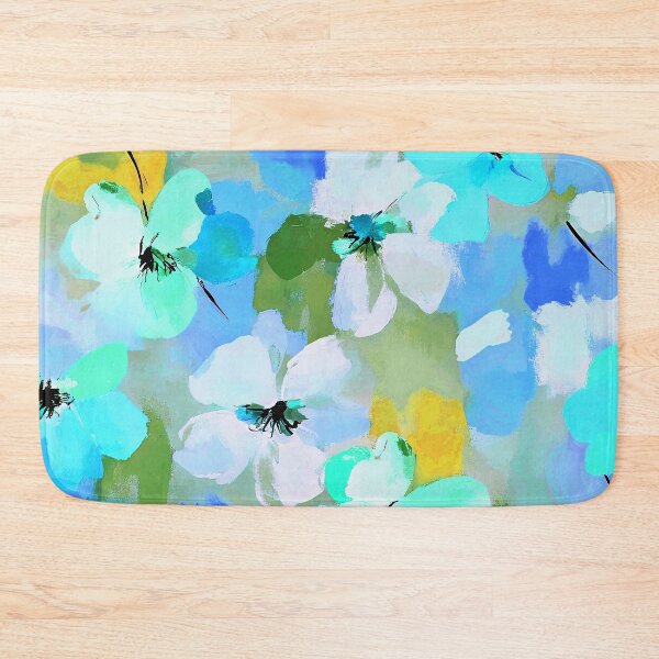 Item preview, Chic Blue, Aqua And Cream Impressionism Floral Abstract designed and sold by DEC02.