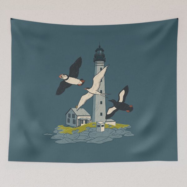 Item preview, Petit Manan Light Sea Birds designed and sold by JadaFitch.