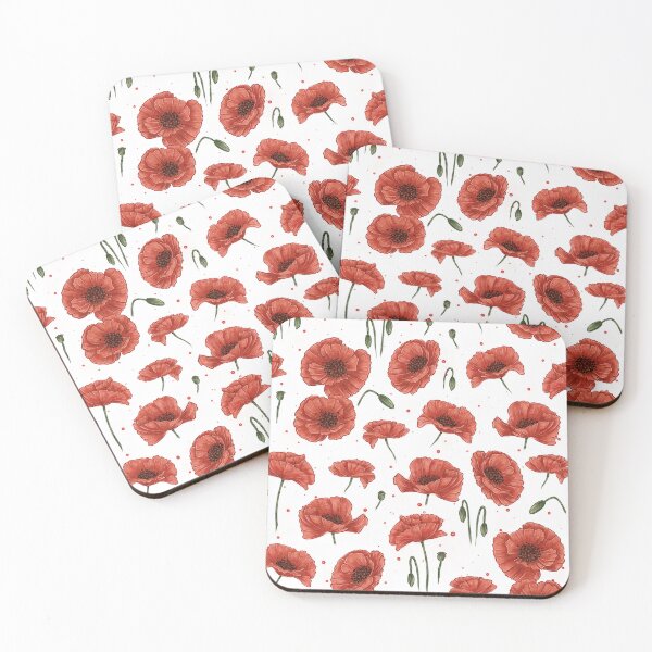 Item preview, poppies, red flowers, floral pattern, magical gift for poppy lovers, T-shirt with floral pattern, "Witch's flowers", unisex, clothing for nature lovers. designed and sold by ArtbySvetik.