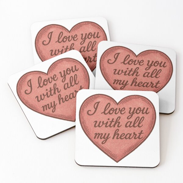 Item preview, I Love You With All My Heart Romantic Vow designed and sold by Owcomm.