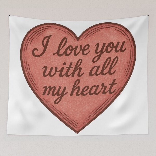 Item preview, I Love You With All My Heart Romantic Vow designed and sold by Owcomm.