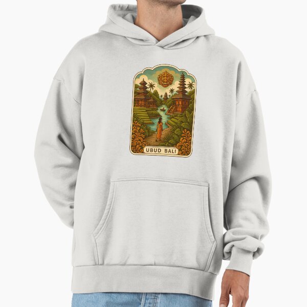 Ubud Bali – Temple Walk Edition Premium Oversized Hoodie
