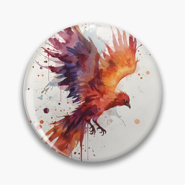 Item preview,  watercolor Phoenix rainbow, Mythical creature, Fantasy animal designed and sold by The Dream Lab.