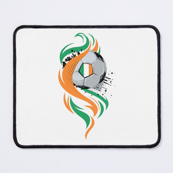 Item preview, Ireland Soccer Flame Design – Abstract Football with Tricolor Swirls designed and sold by haitrieuic96.