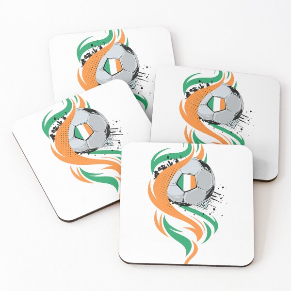 Item preview, Ireland Soccer Flame Design – Abstract Football with Tricolor Swirls designed and sold by haitrieuic96.