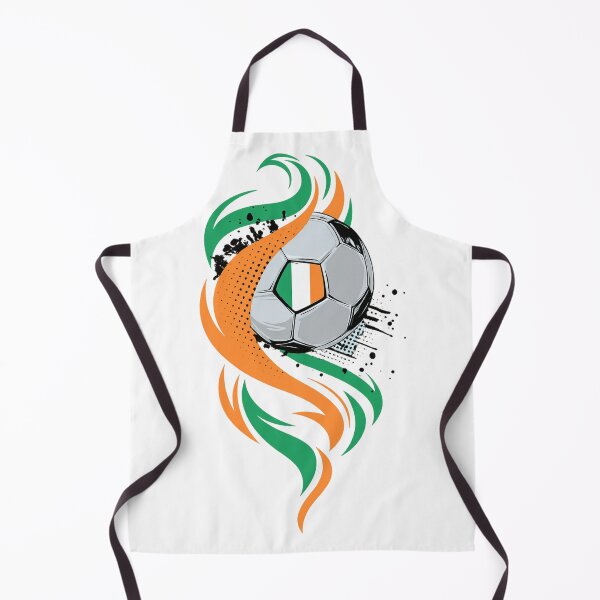Item preview, Ireland Soccer Flame Design – Abstract Football with Tricolor Swirls designed and sold by haitrieuic96.