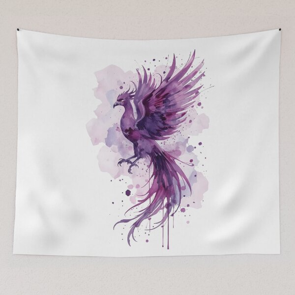 Item preview, watercolor Phoenix purple, Mythical creature, Fantasy animal designed and sold by The Dream Lab.